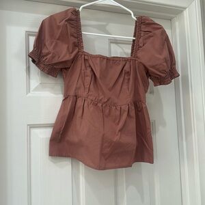 Abercrombie short sleeve peplum top